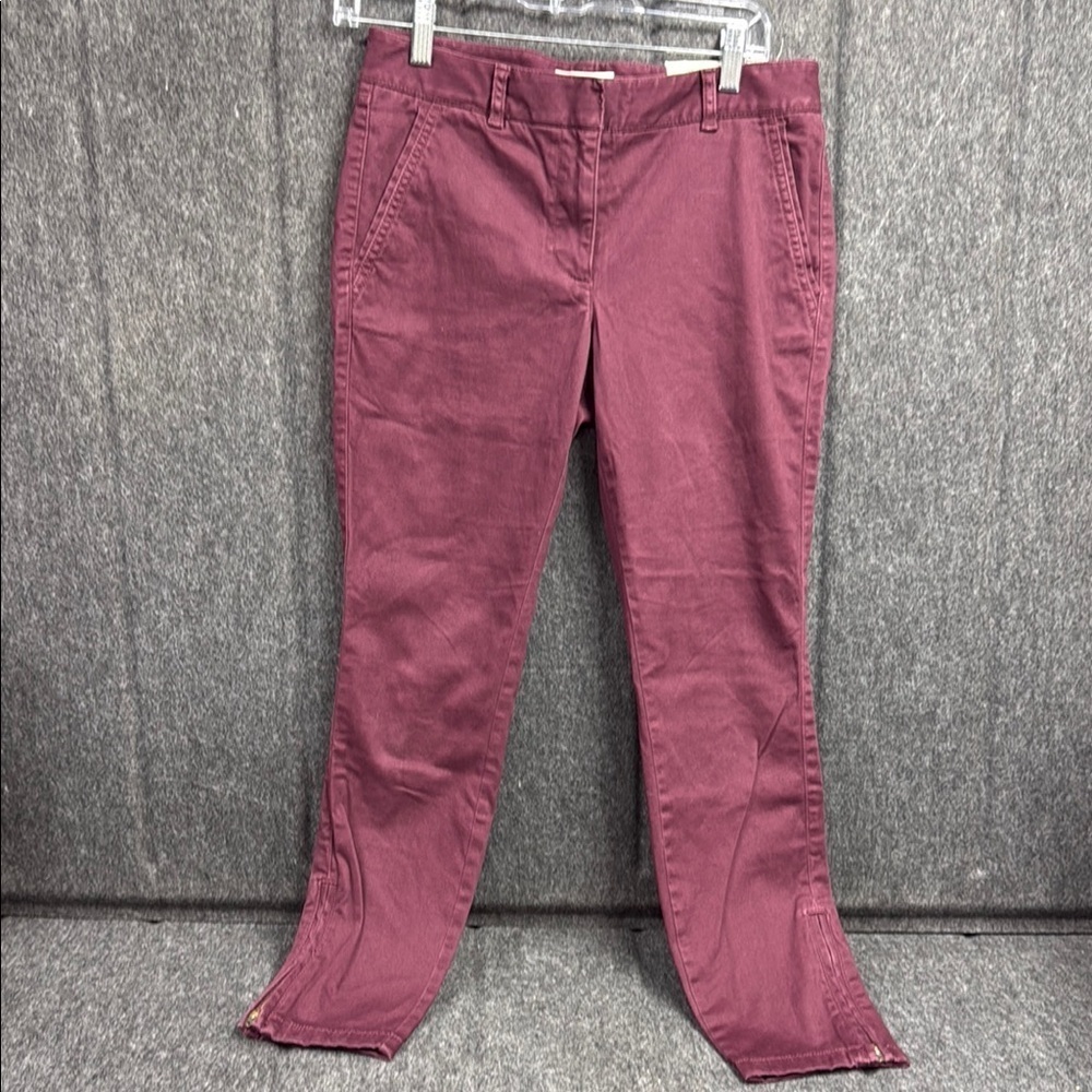 LOFT Marisa Skinny Ankle Pants in Deep Burgundy